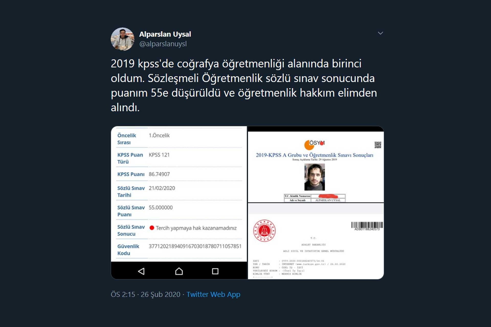 Alparslan Uysal'ın paylaşımı