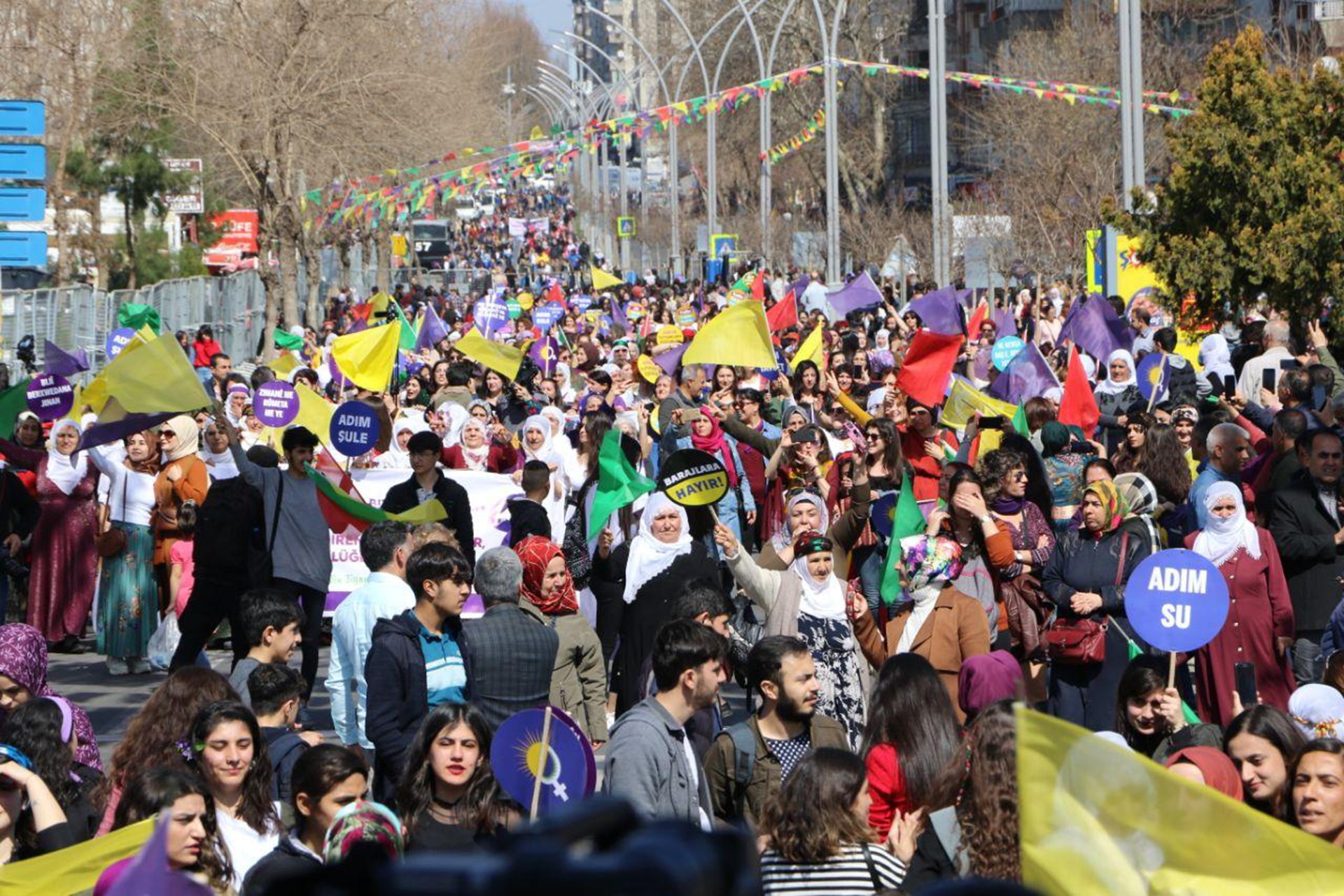 Diyarbakır'da kadınlar 8 mart için alanda