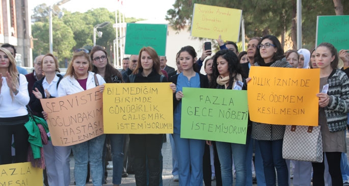 Hemşireler sorunlarının  çözülmesini istiyor