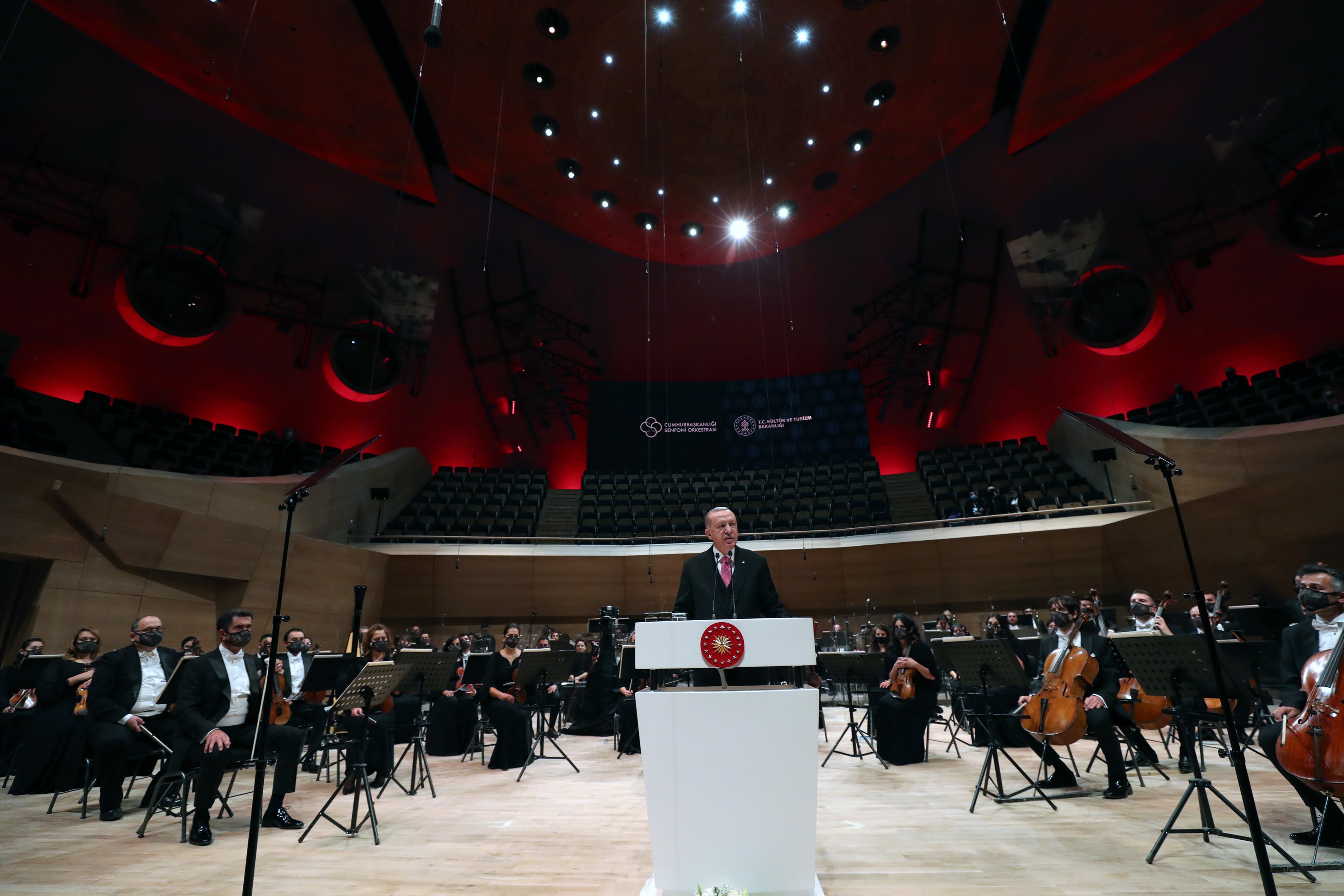 Tayyip Erdoğan, Cumhurbaşkanı Erdoğan, CSO Konser Salonu Açılış Töreni'nde konuşurken