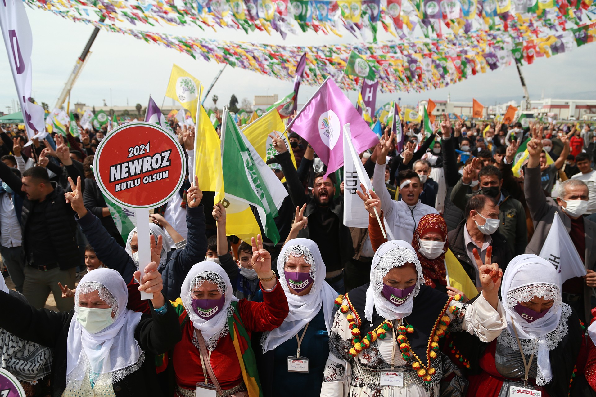 Mersin'deki Newroz kutlamasından bir fotoğraf