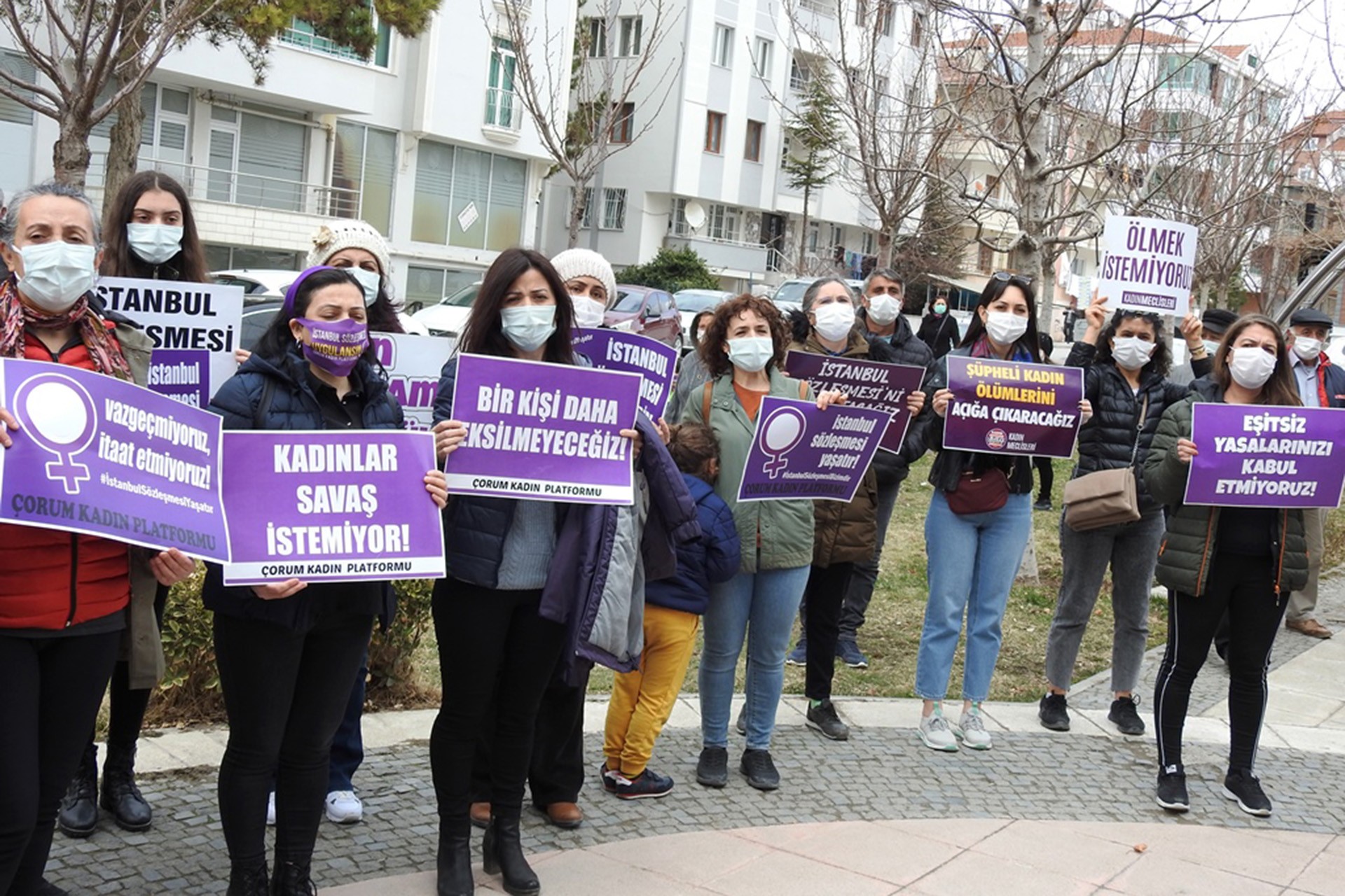 Çorum'da kadınlar açıklama yaptı