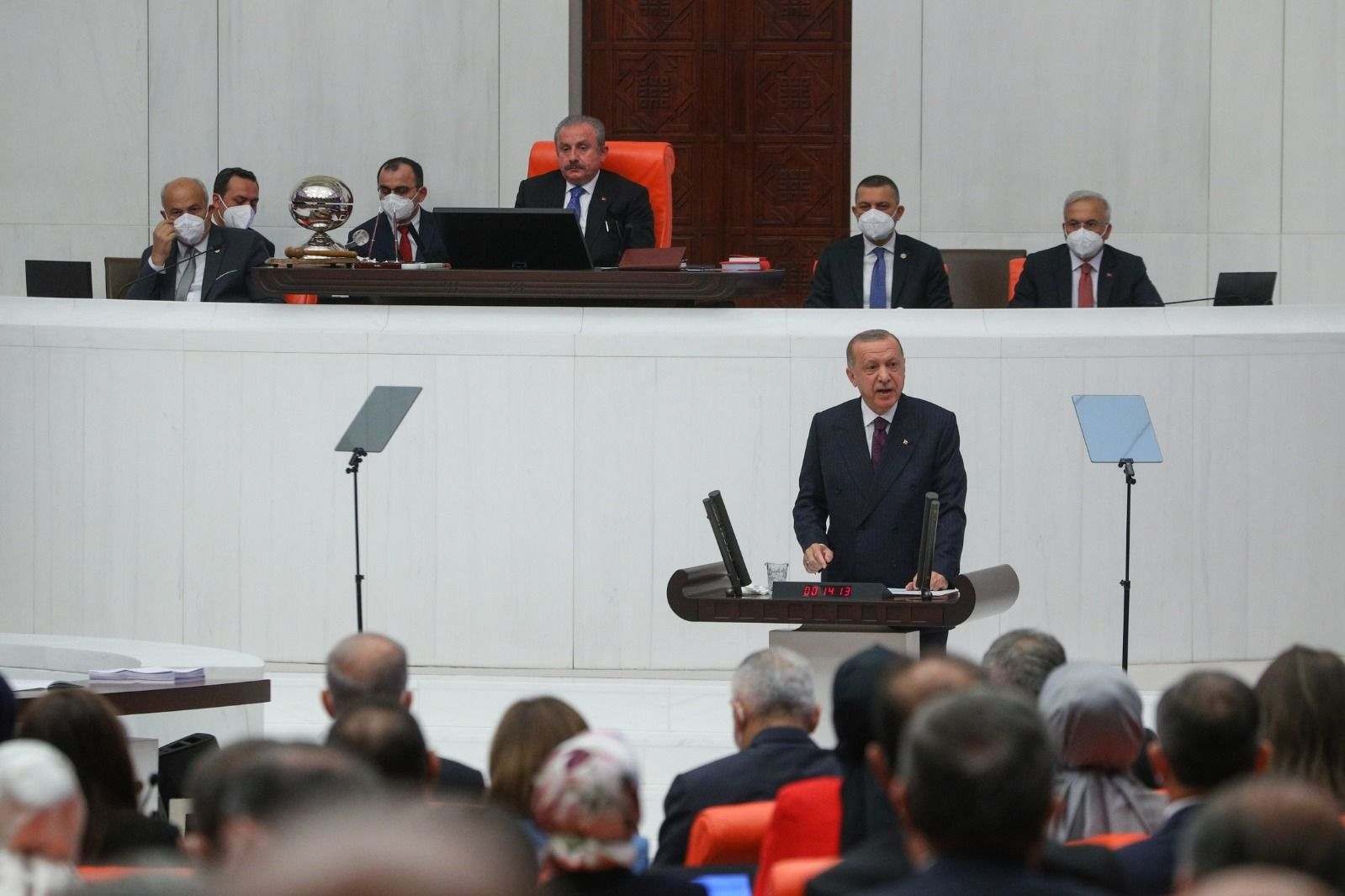 Cumhurbaşkanı Erdoğan Meclis açılışında konuşuyor