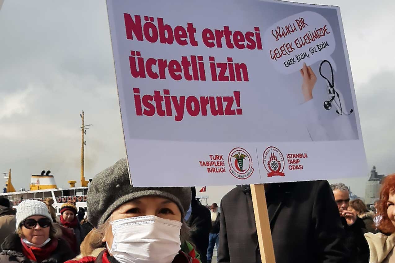 'Nöbet ertesi ücretli izin istiyoruz' dövizi