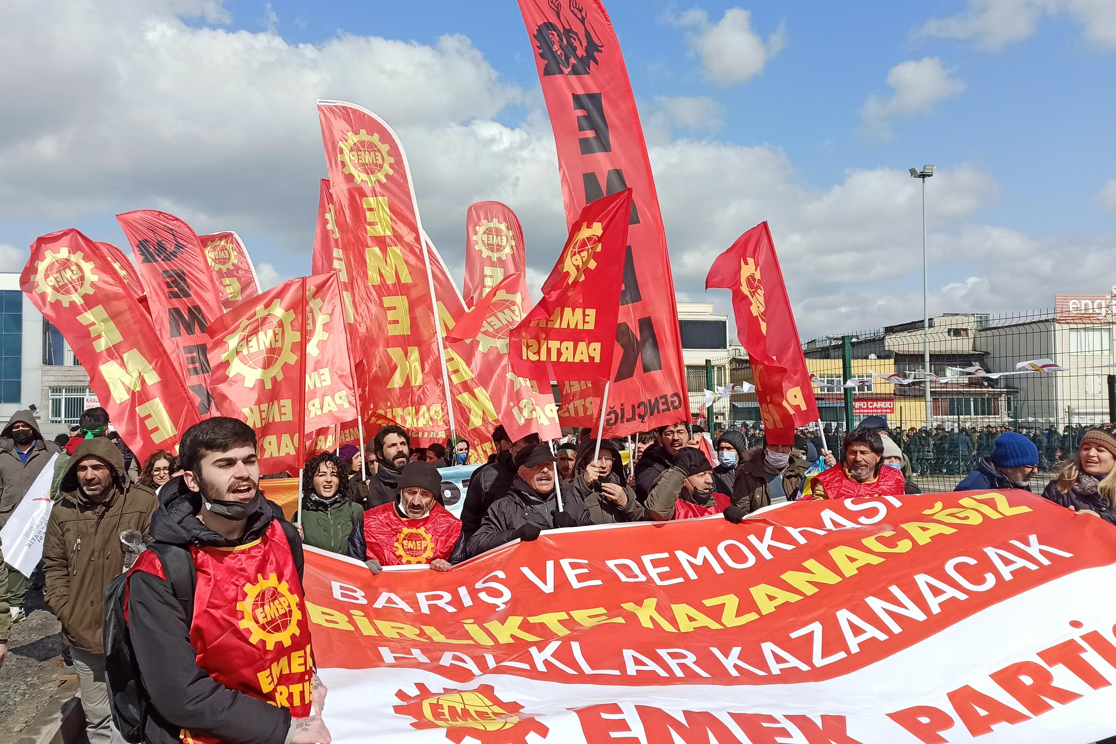 İstanbul Newroz mitinginde coşkulu EMEP korteji