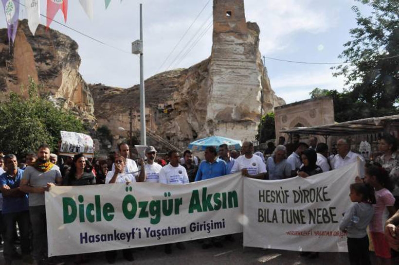 Ilısu Barajı yapılan yürüyüşle protesto edildi