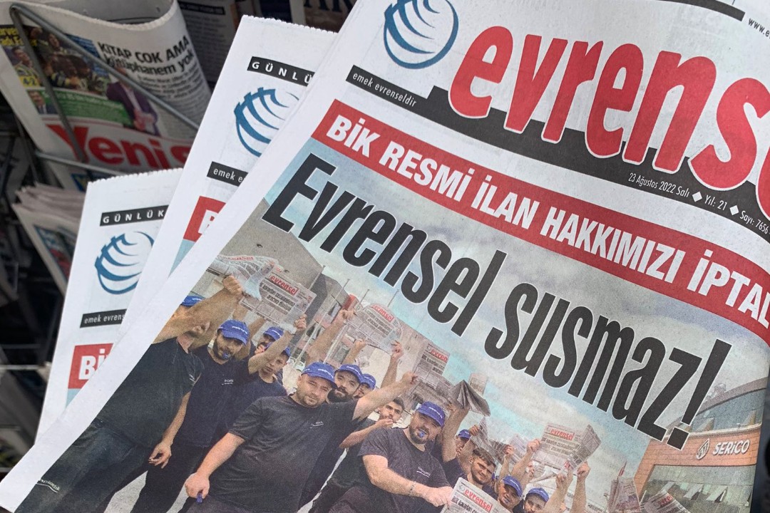 Evrensel manşetinde Evrensel susmaz yazıyor