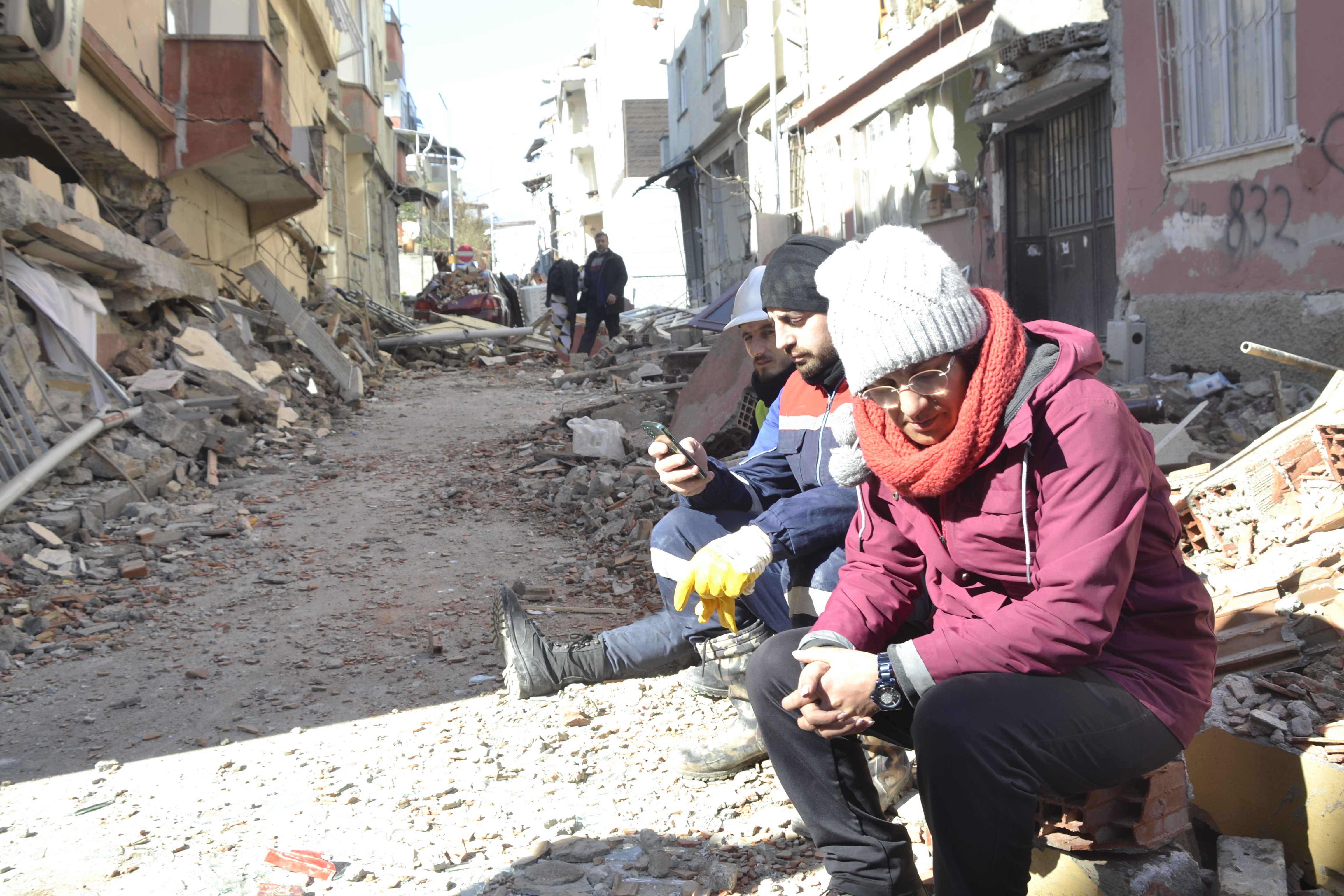 Hatay Antakya'da enkaz halindeki sokak