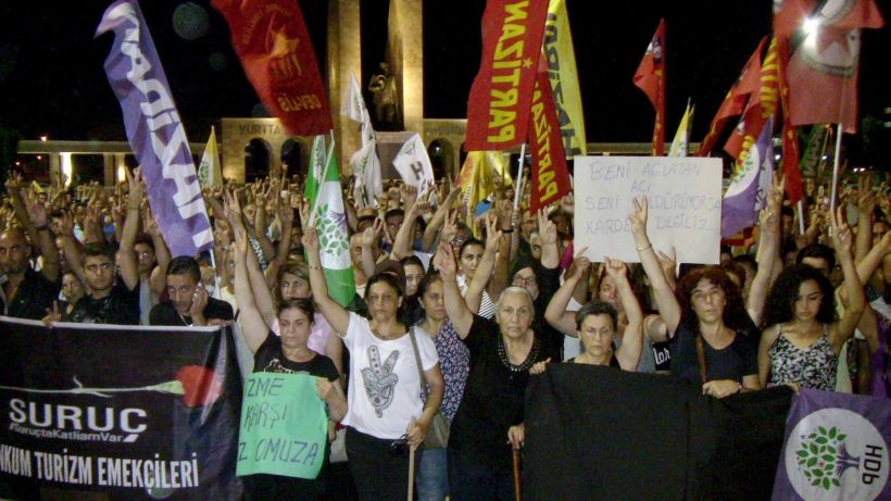 Didim’de Suruç Katliamı protestosu