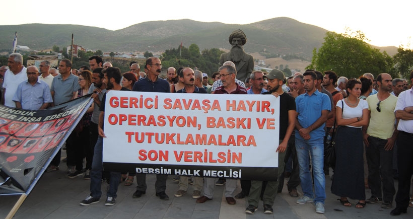 Dersim’de operasyon protestosu