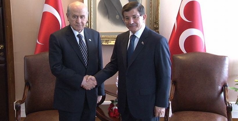 Bahçeli-Davutoğlu görüşmesi başladı