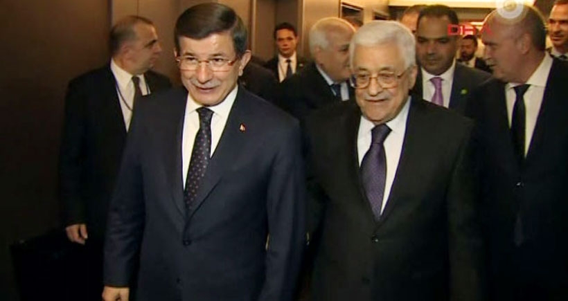 Başbakan Davutoğlu, Filistin Devlet Başkanı Mahmud Abbas ile görüştü