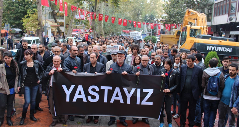 Kocaeli'de katliam protestosu: Barışı savunmaktan vazgeçmeyeceğiz