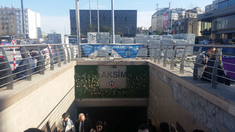 Taksim Metrosu çalışma nedeniyle kapatıldı