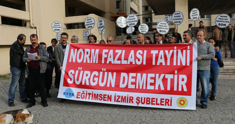 Eğitim Sen norm fazlası sürgünleri protesto etti