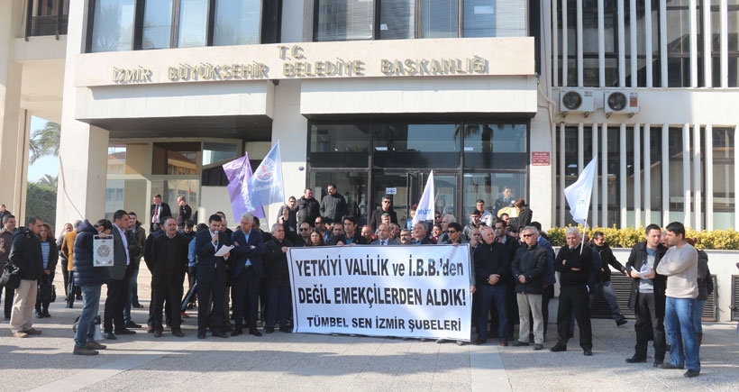 İzmir Büyükşehir Belediyesinde çalışan işçiler: Yetkiyi Tüm Bel-Sen’e biz verdik