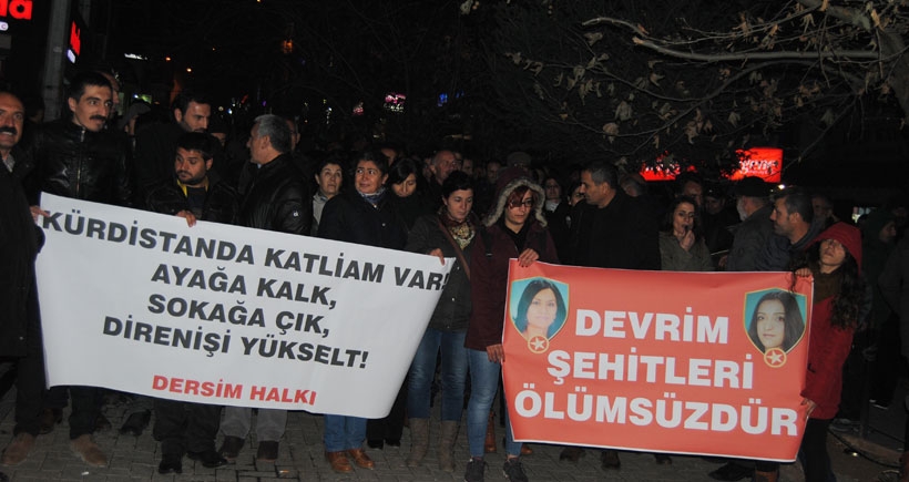 Dersim’de yasaklar, saldırılar ve ölümler protesto edildi