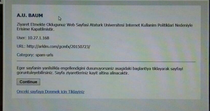 Atatürk Üniversitesi, evrensel.net'e erişimi engelledi