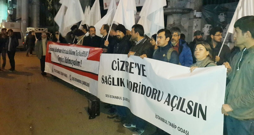 İstanbul sağlık emekçileri: Cizre’de bodrumdaki yaralılar için sağlık koridoru açılsın!