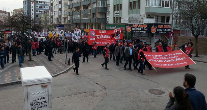 Gebze'de metal işçileri geleceği için yürüdü