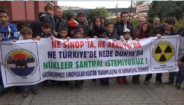 Feshane'deki Sinop gününde, nükleer protestosu