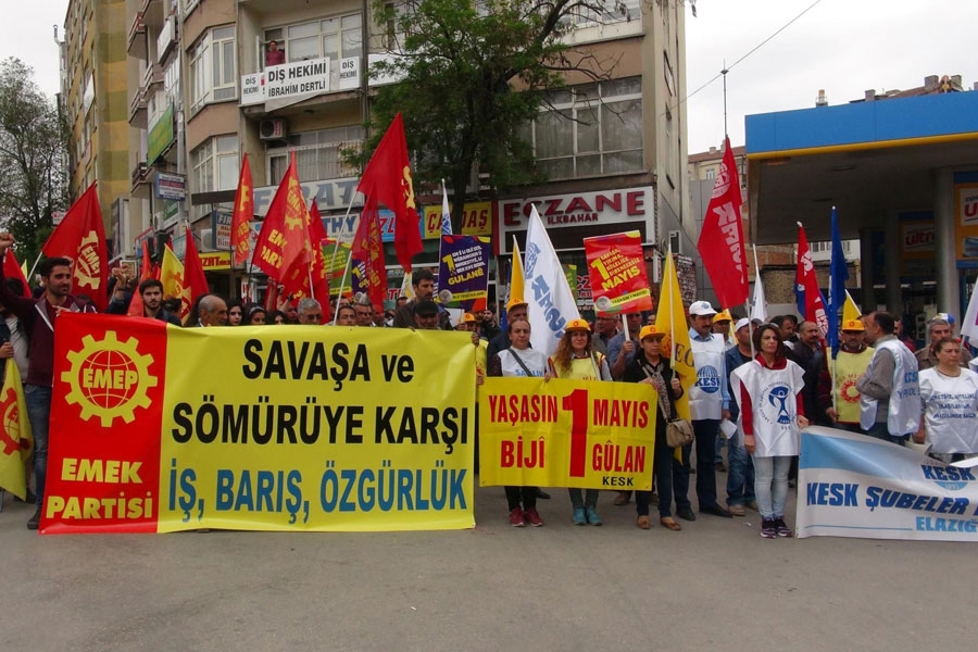 Elazığ 1 Mayısı: Savaşa karşı barışı haykıralım