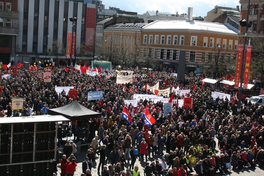 Norveç’te işsizliğe ve sağcılaşmaya karşı 1 Mayıs