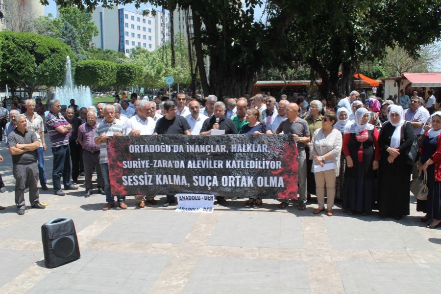 Hama'daki Alevi katliamı Adana'da kınandı