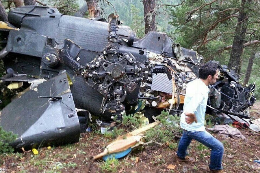 Giresun'da askeri helikopter düştü ölü ve yaralılar var