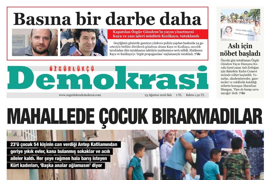 Özgürlükçü Demokrasi gazetesi bayilerde