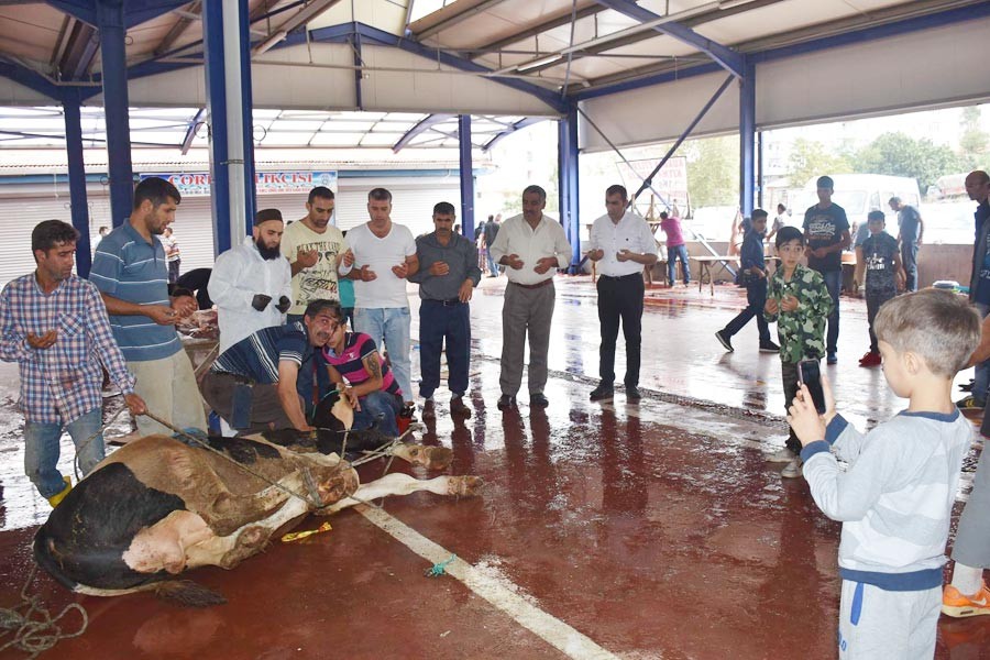 Çorlu’da kurbanlar çocukların gözleri önünde kesildi