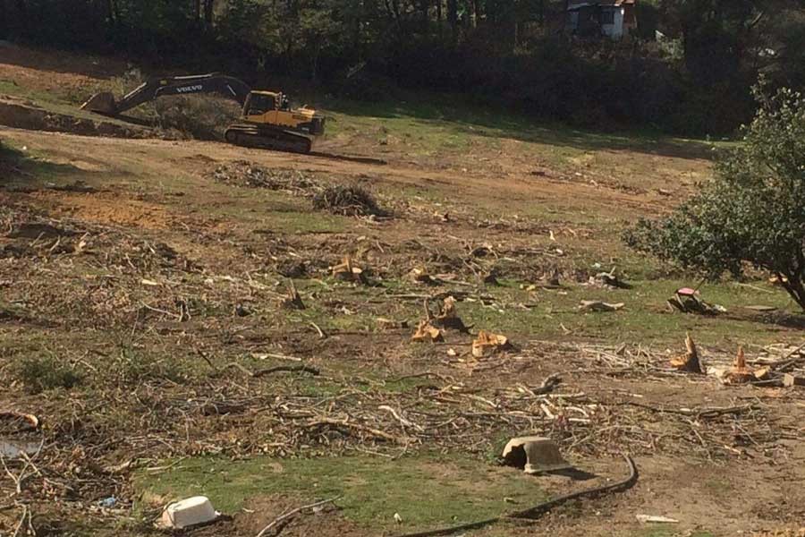 Kemerburgazlılar kesilen ağaçlar ve maden ocağına tepkili