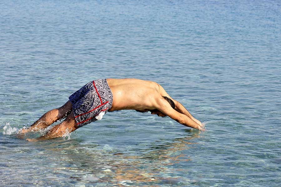 Antalya'da kış ortası deniz keyfi