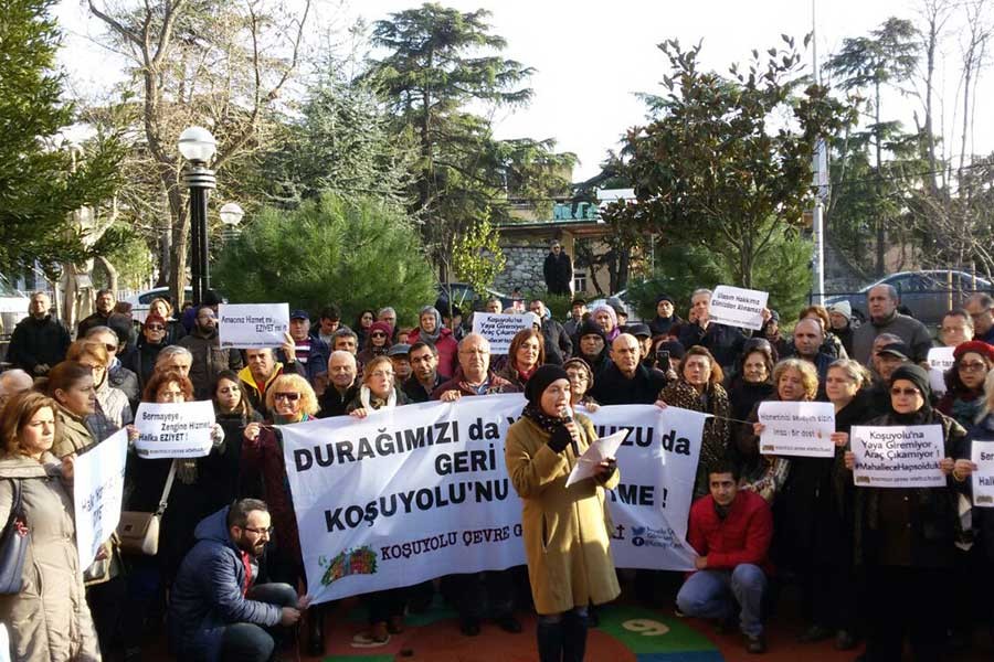 Koşuyolu Gönüllüleri'nden Avrasya Tüneli eylemi