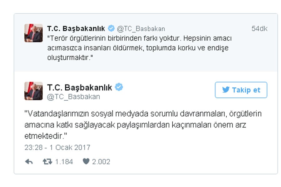 ‘Terörü öven söylemler suçtur ve cezai sonuçları olacaktır’