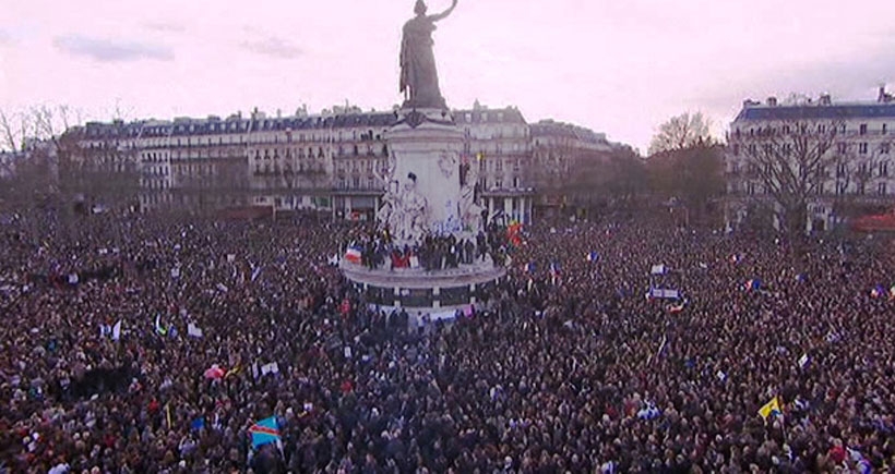 Paris'te 1,5 milyon kişi katliamı lanetledi