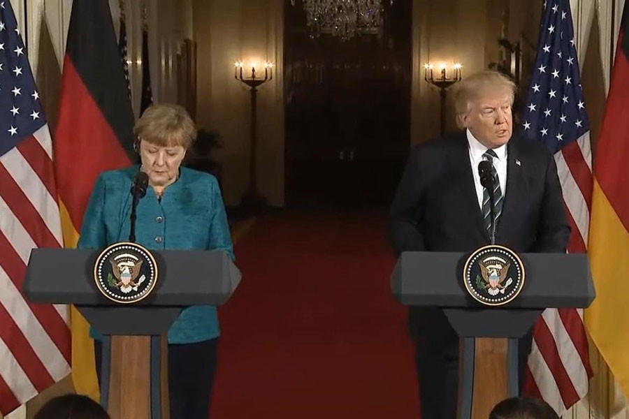 Merkel, Beyaz Saray'da Trump'la görüştü