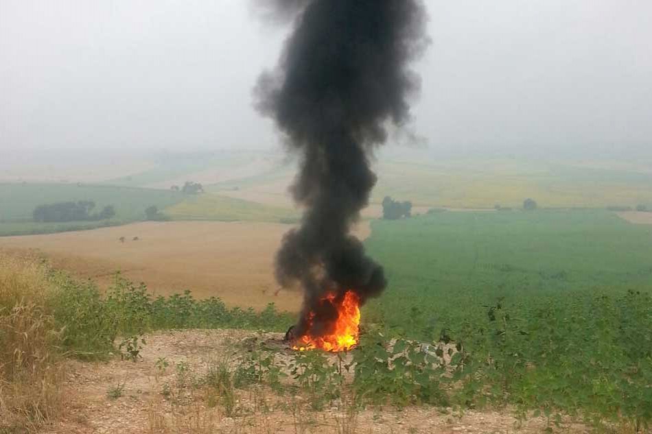 Petrol hattına hırsızlık için vana takılırken yangın çıktı