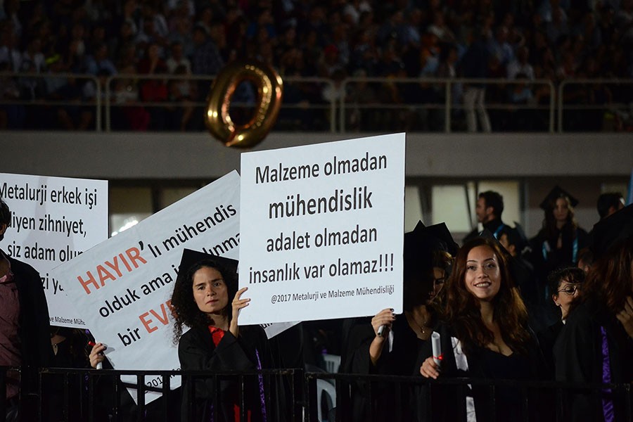 İTÜ mezuniyet töreni: Adalet olmadan insanlık var olamaz!