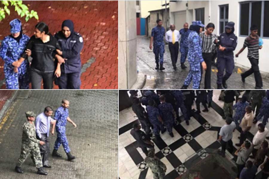 Maldivler devlet başkanı parlamentonun kapısına kilit vurdu