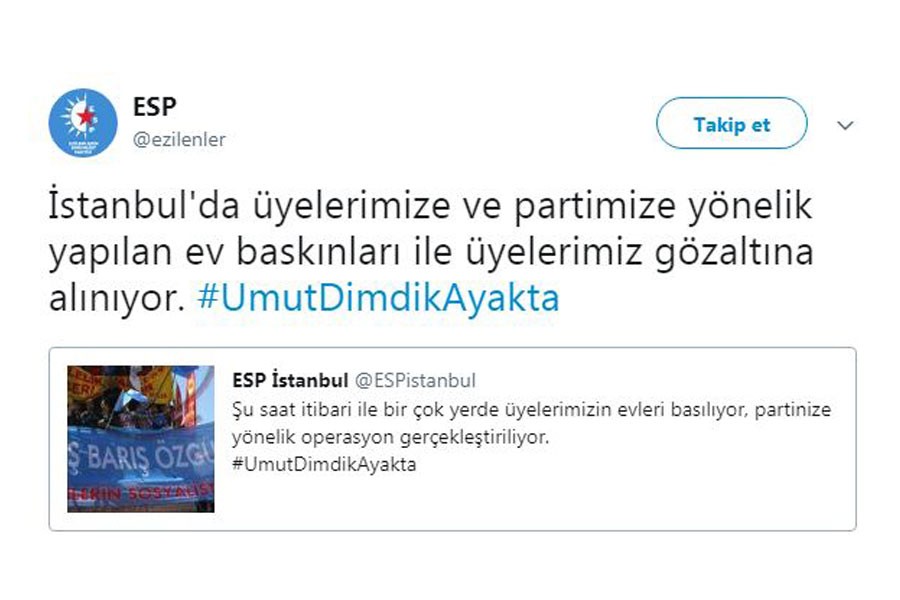 İstanbul'da ESP üyelerine yönelik ev baskınları