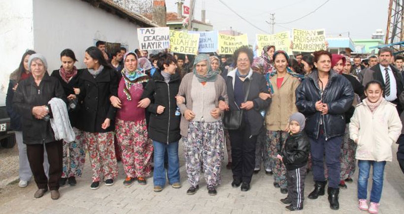 Köylülerden taş ocağı protestosu