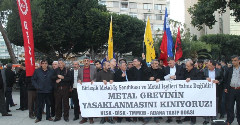 Adana’dan grev yasağına tepki