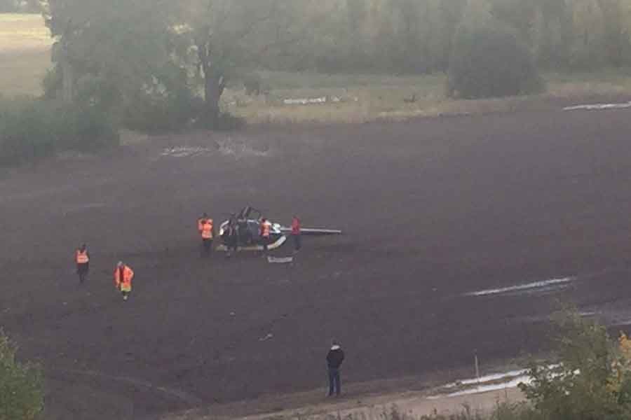 Avrupa Ralli Şampiyonası'nda helikopter düştü