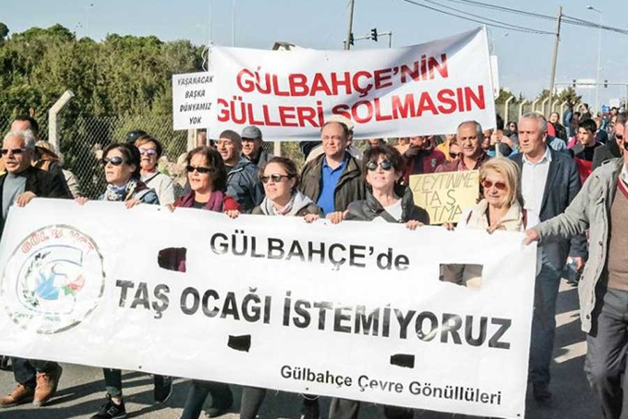 Gülbahçe tepki gösterdi, taş ocaklarına izin çıkmadı