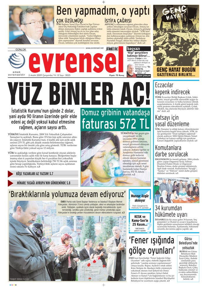 22 yaşına giren Evrensel'in 22 manşeti